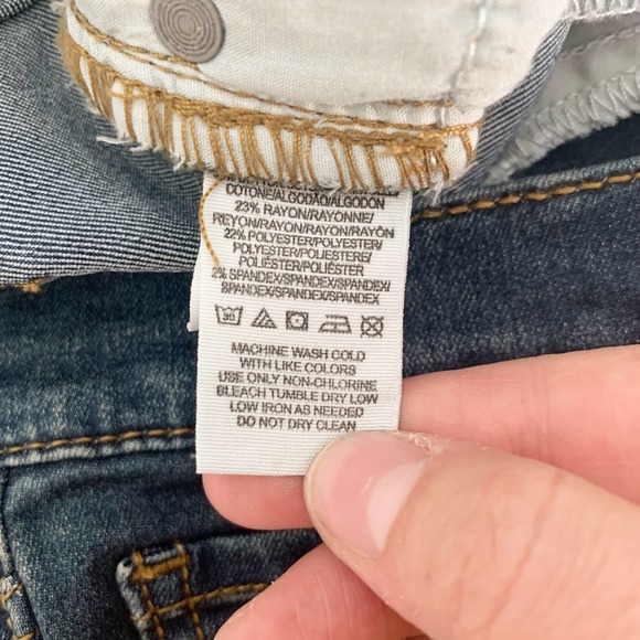 Free People Dark Wash Blue Stretch Denim Jeans Women's Size 29 - Picture 6 of 8